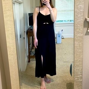 Topshop Black Midi Dress